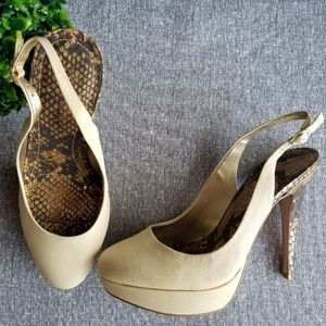 BCBGeneration Platform Slingback Heels Sz 8